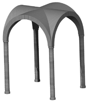 Esquema de una b&oacute;veda de arista.